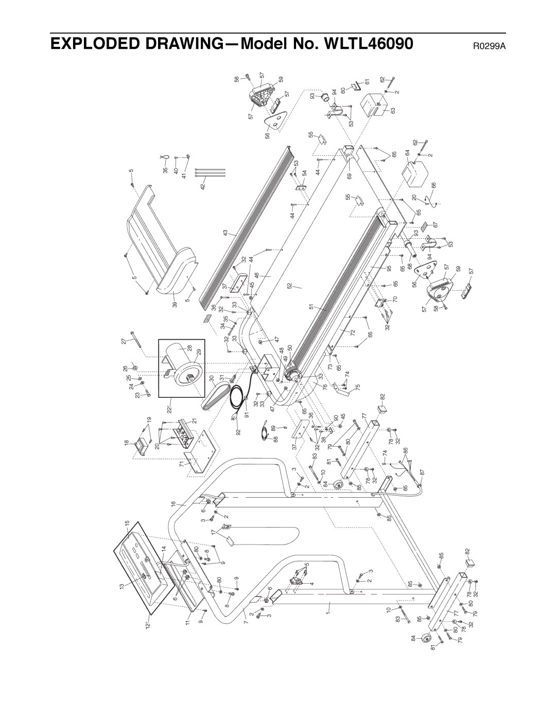 Weslo WLTL46090 user manual Exploded DRAWINGÑModel No 