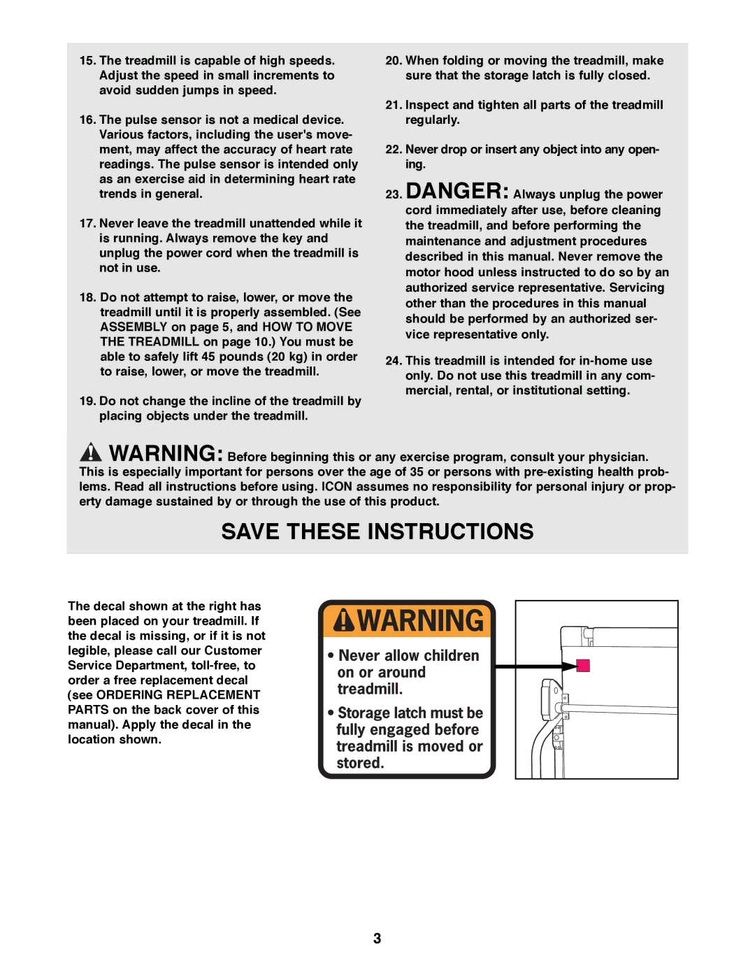 Weslo WLTL46090 user manual 