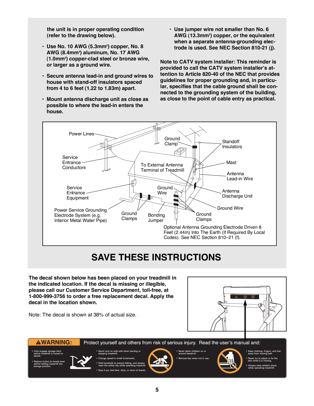 Weslo WLTL62790 user manual Ground 