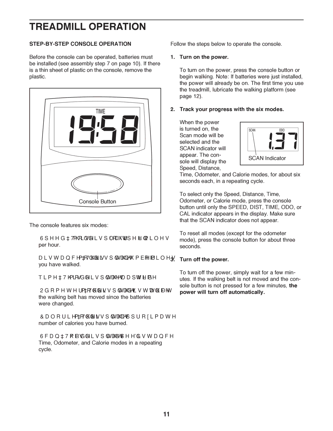 Weslo WLTL99312.0 user manual Treadmill Operation, STEP-BY-STEP Console Operation 