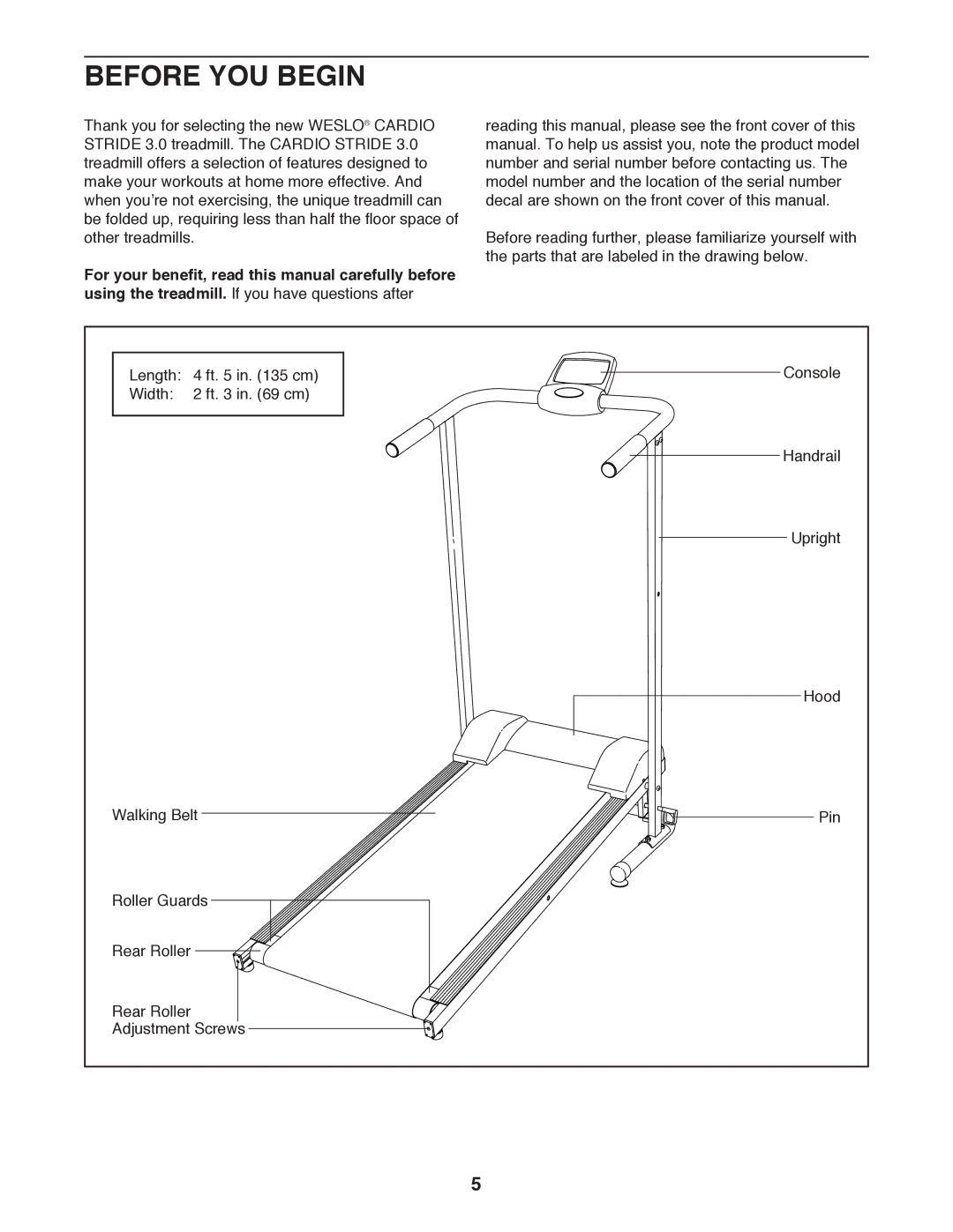 Weslo WLTL99312.0 user manual Before YOU Begin 