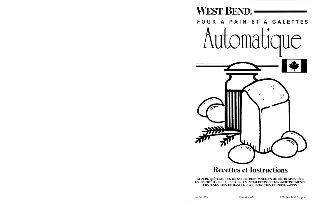 West Bend 41041Y, L4960 manual 