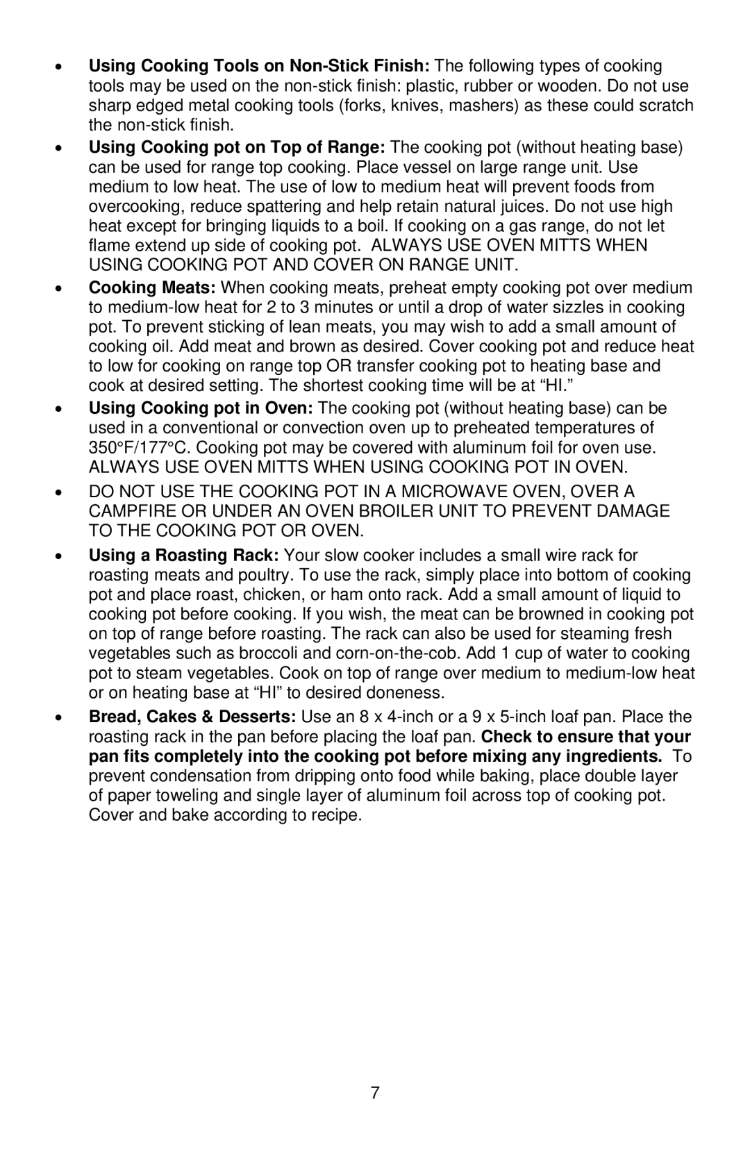 West Bend 6 QT instruction manual 