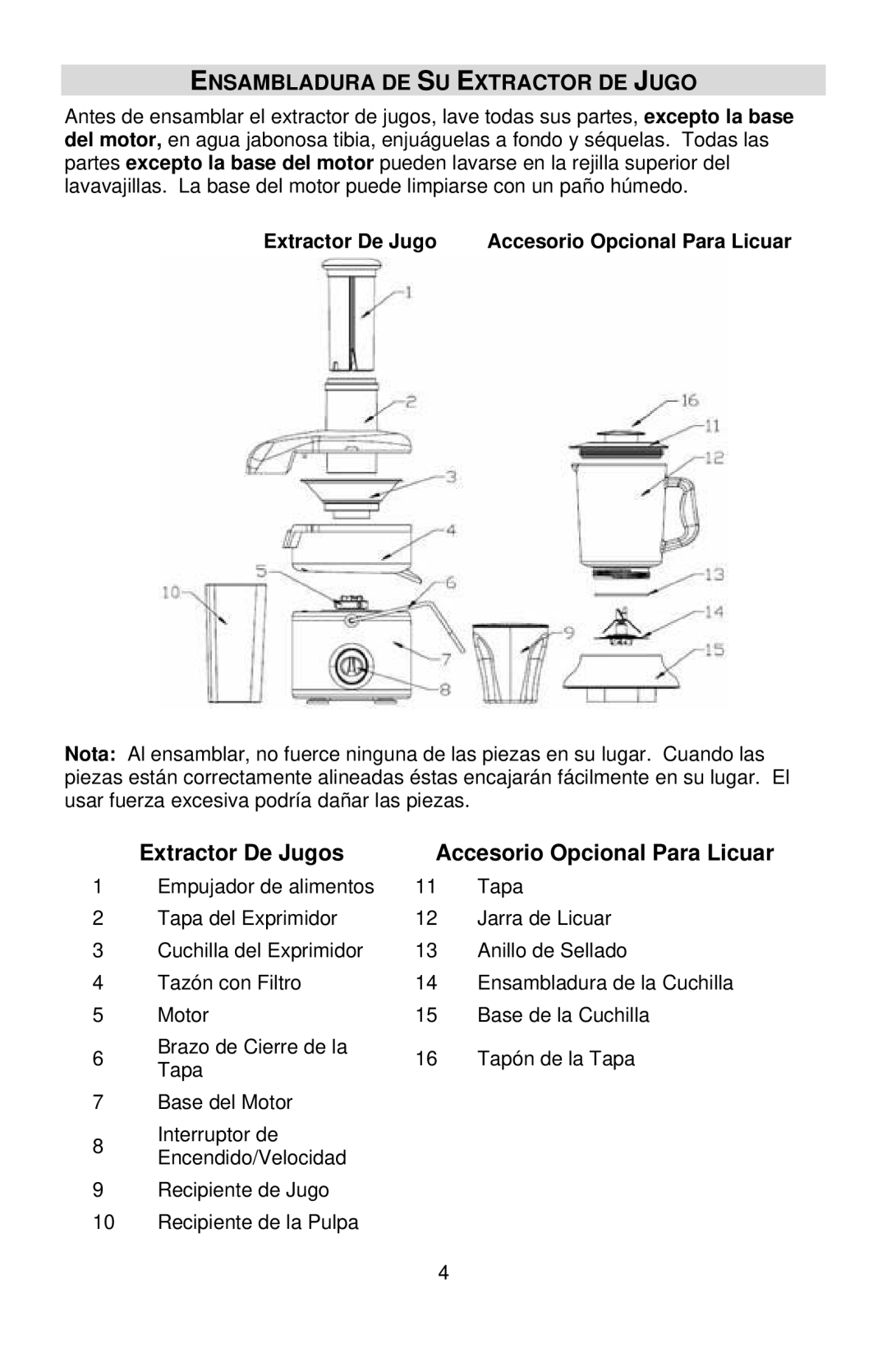 West Bend 7000CF, L5760 Ensambladura DE SU Extractor DE Jugo, Extractor De Jugos Accesorio Opcional Para Licuar 