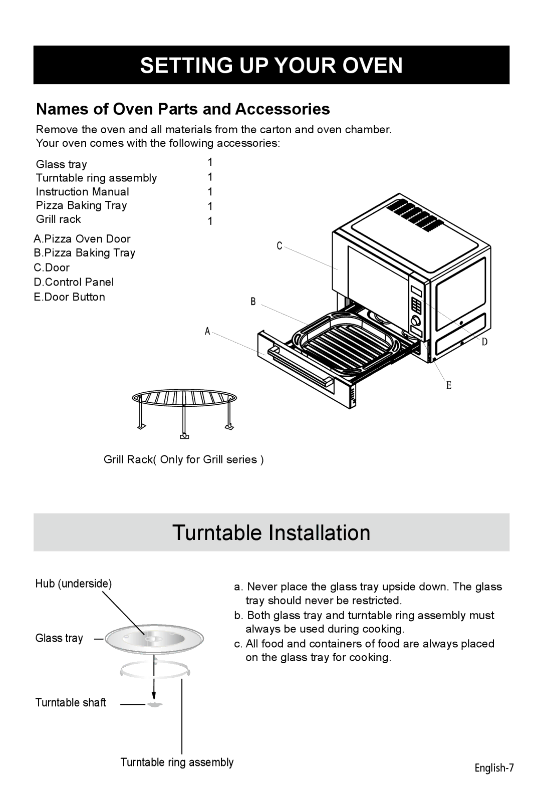 West Bend AG028PLV manual Setting UP Your Oven 