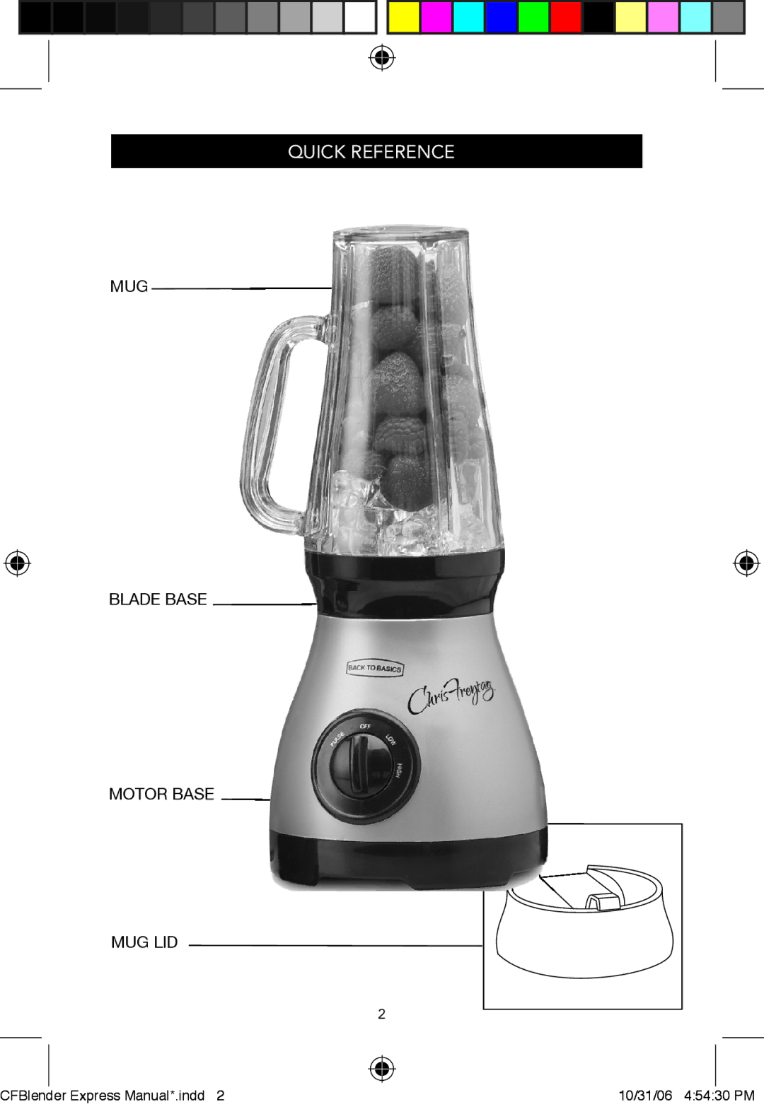 West Bend Back to Basics BPE3CF manual Quick Reference 