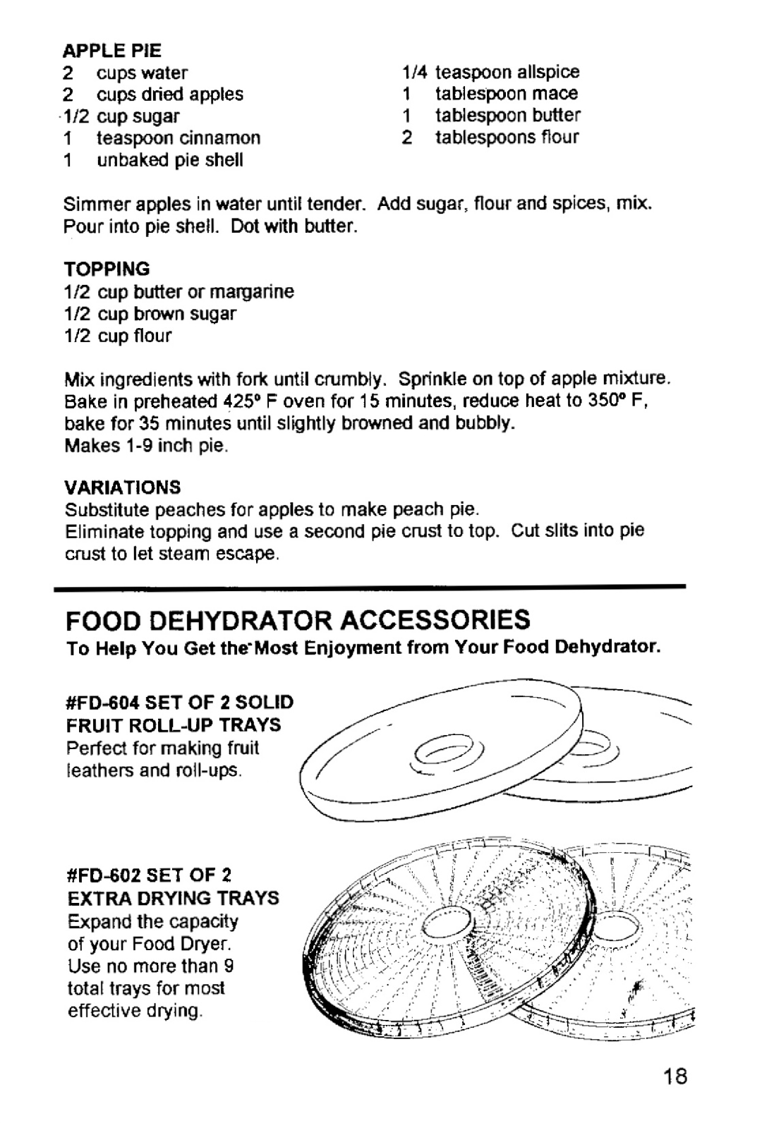 West Bend Back to Basics FD-600 manual 