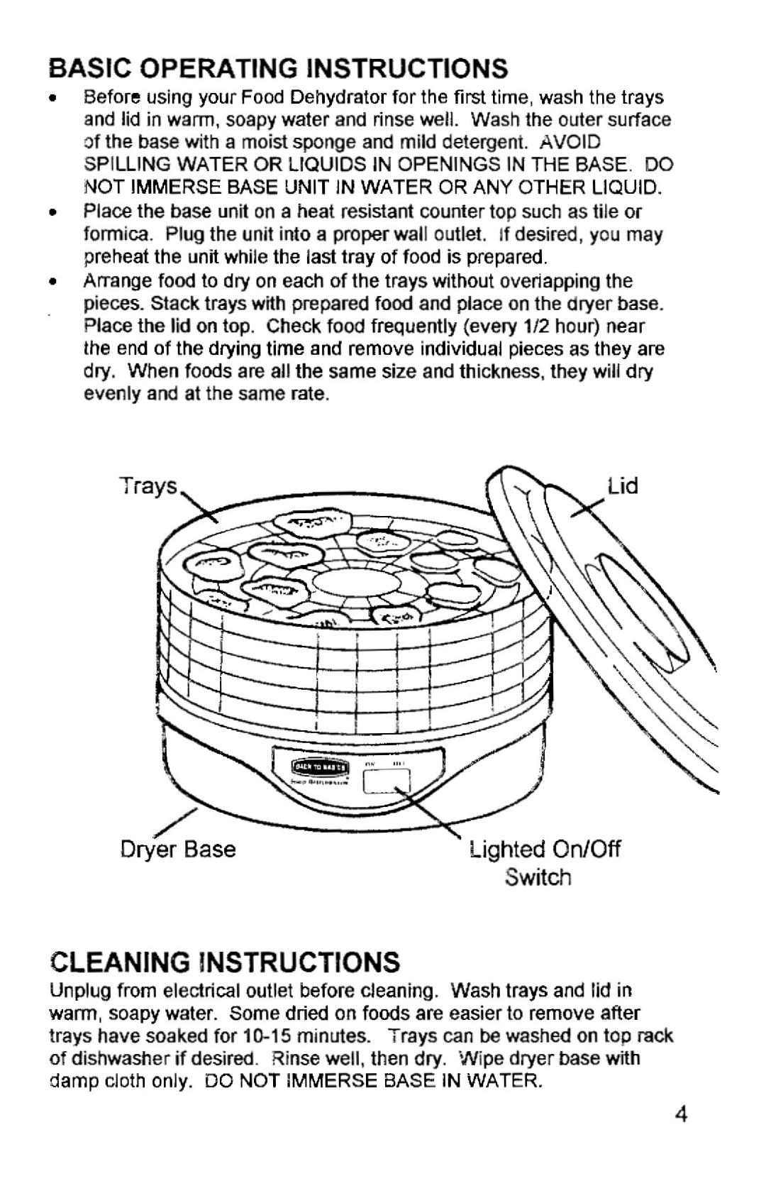 West Bend Back to Basics FD-600 manual 