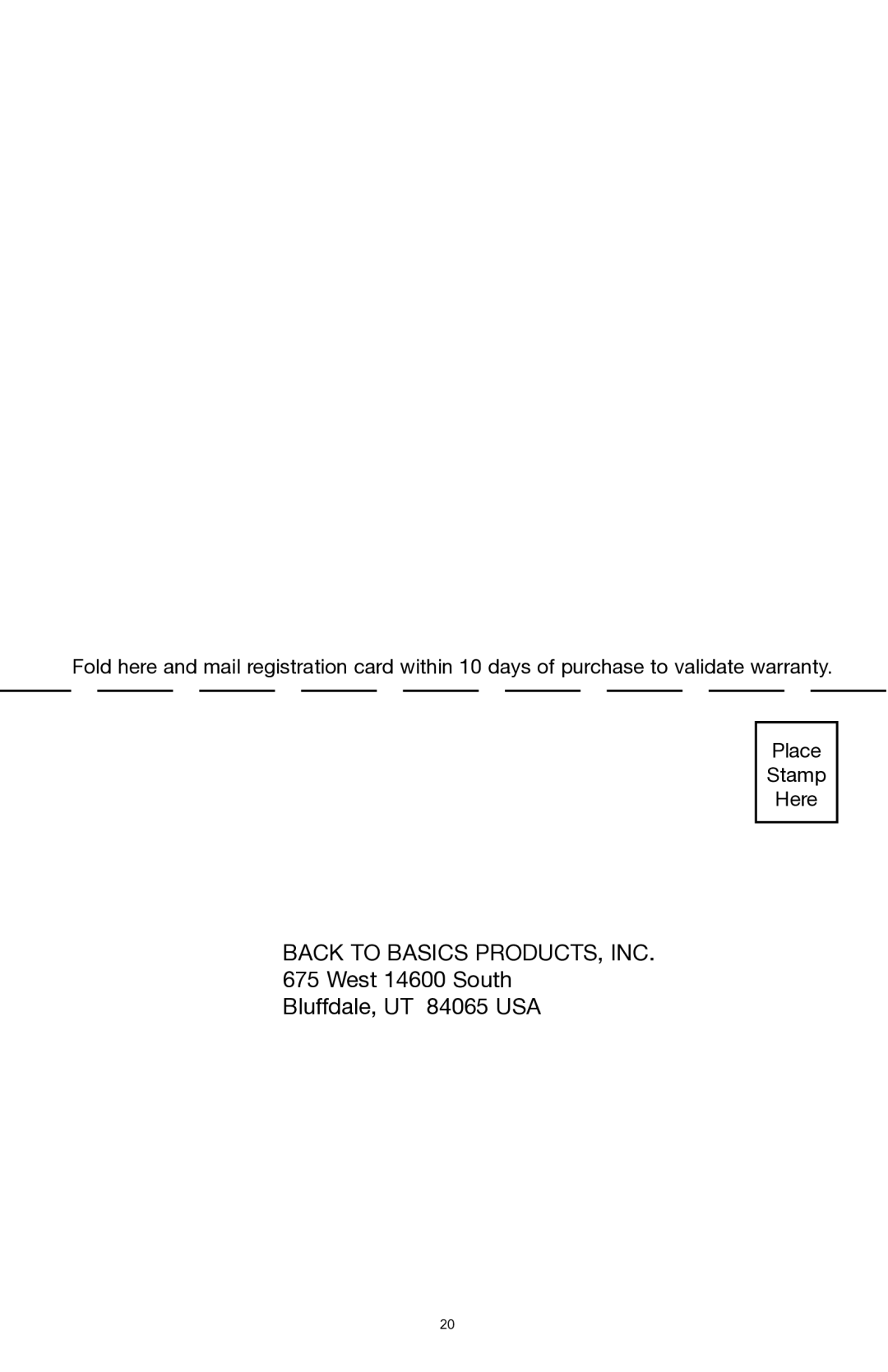 West Bend Back to Basics SR1000 manual Back to Basics PRODUCTS, INC 