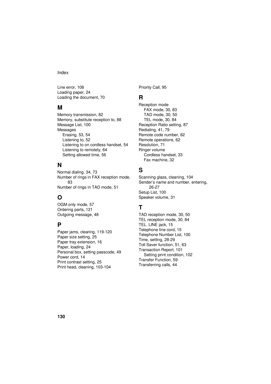 West Bend Back to Basics UX-CC500 manual Index, 130 