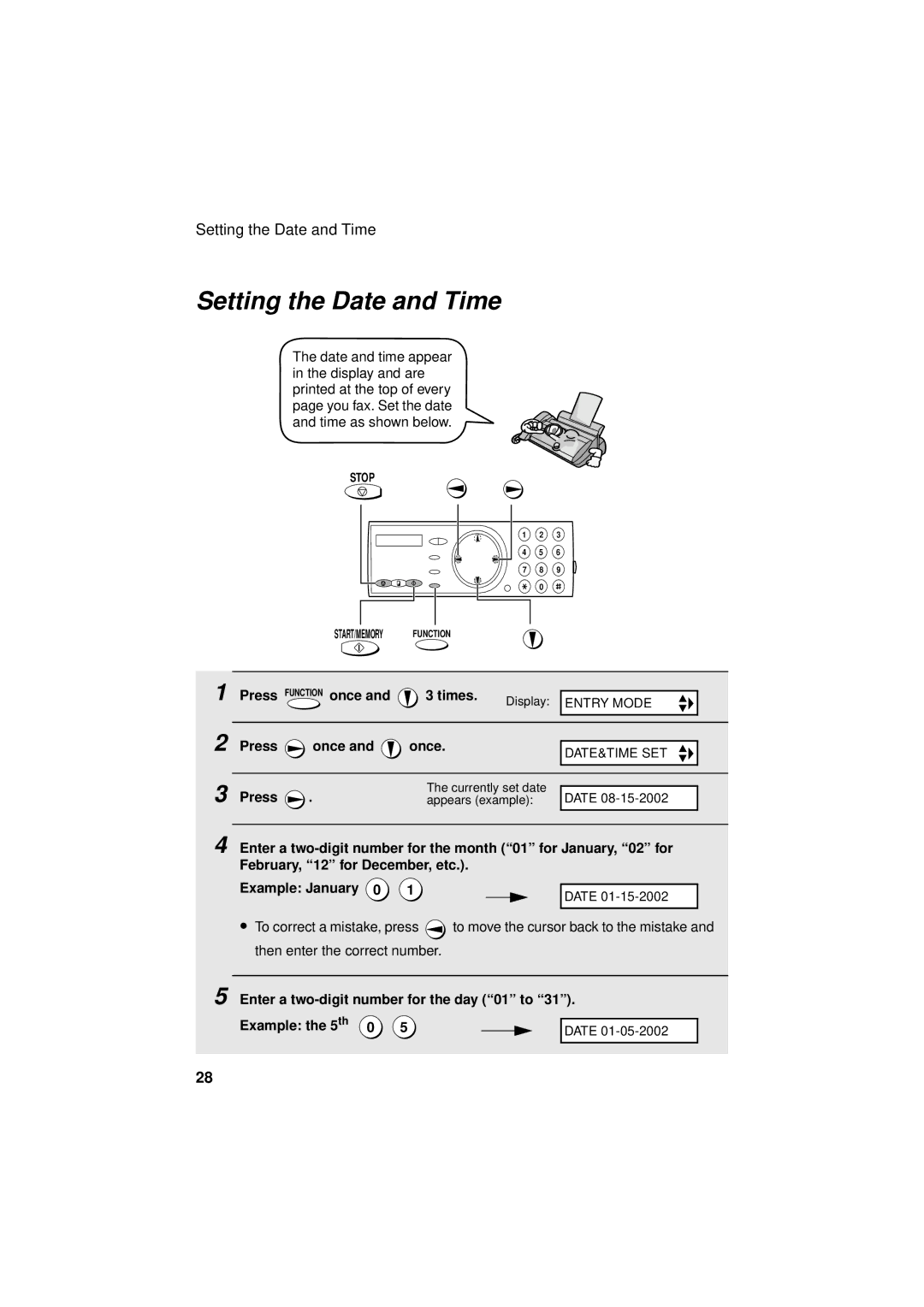 West Bend Back to Basics UX-CC500 manual February, 12 for December, etc Example January 