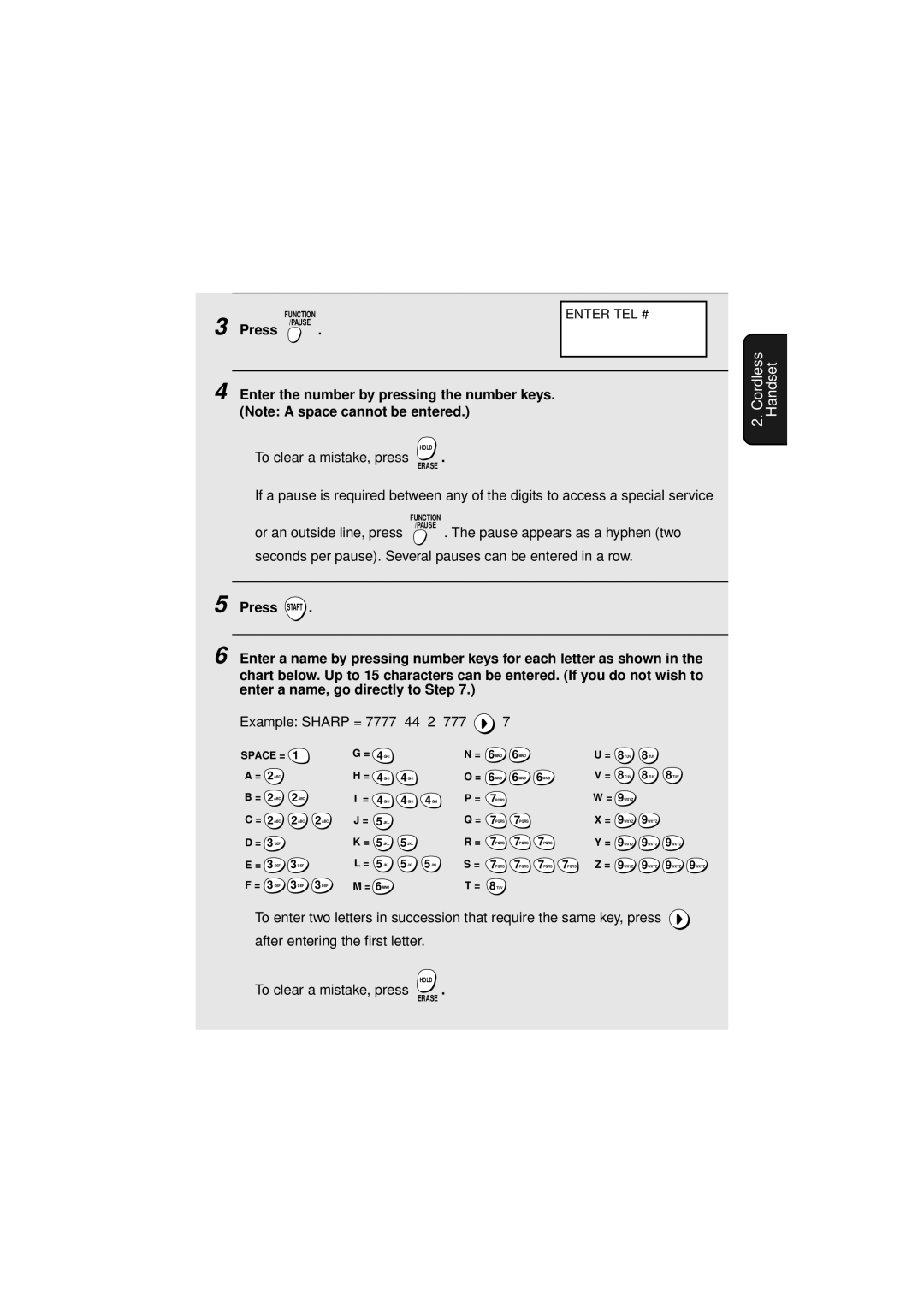 West Bend Back to Basics UX-CC500 manual Storing and Using Auto-Dial Numbers, To clear a mistake, press 