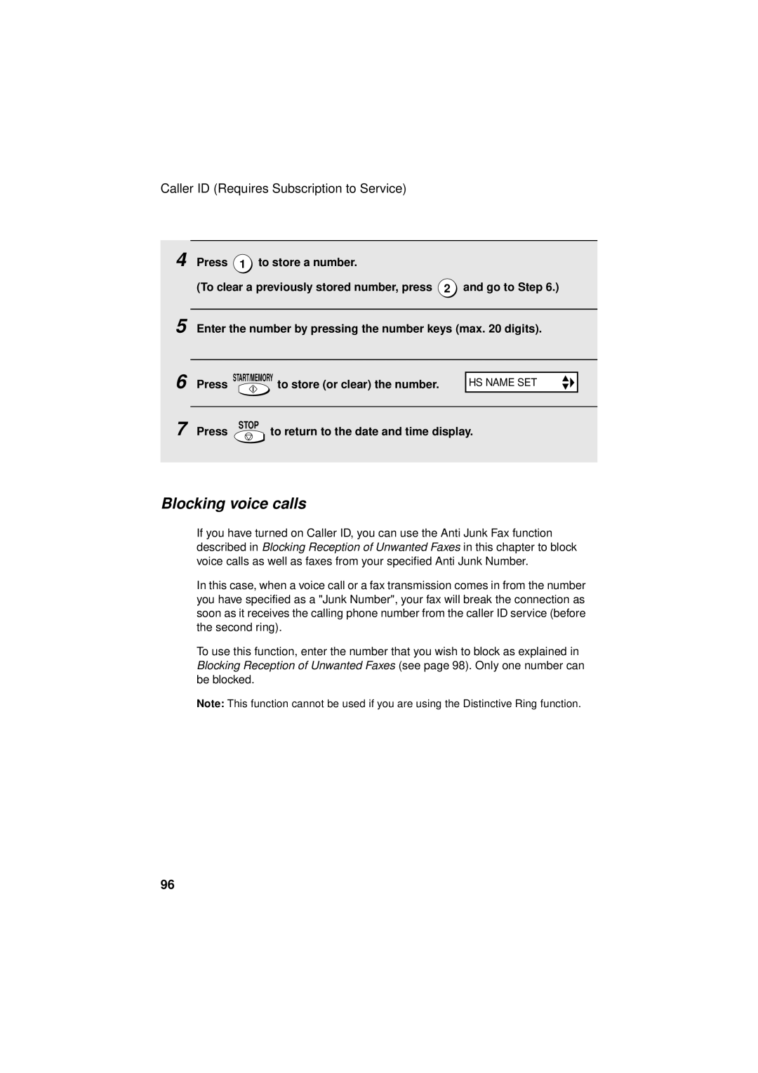 West Bend Back to Basics UX-CC500 manual Blocking voice calls, To return to the date and time display 