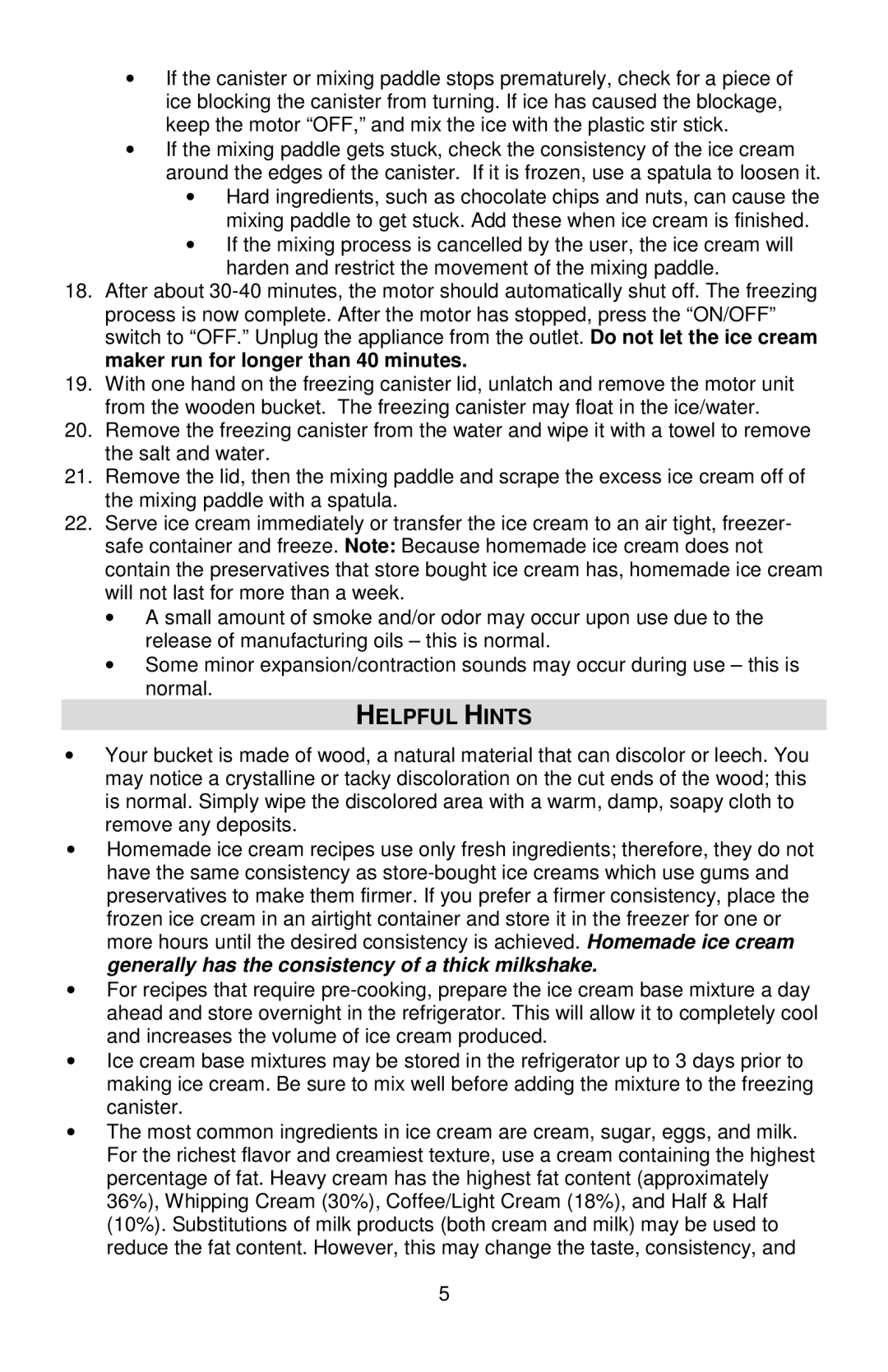 West Bend IC12701 instruction manual Helpful Hints 