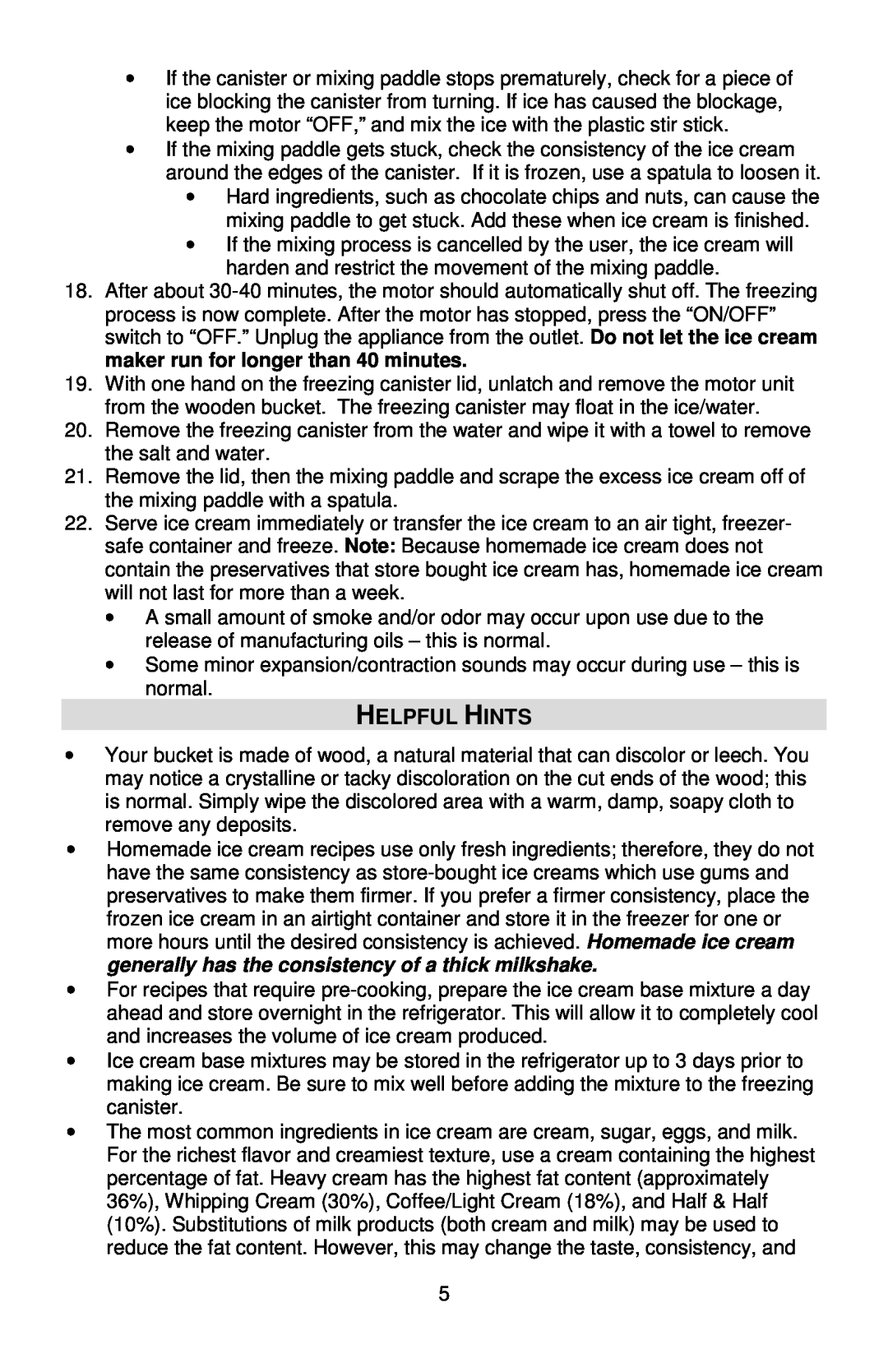 West Bend IC12701 instruction manual Helpful Hints 