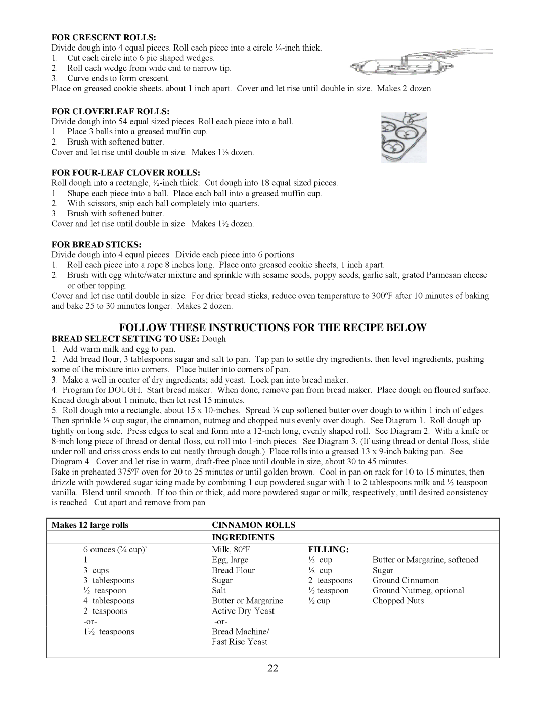 West Bend L4978 important safety instructions Follow These Instructions for the Recipe below 