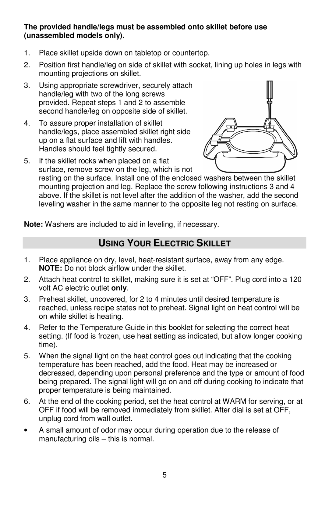 West Bend L5571D instruction manual Using Your Electric Skillet 