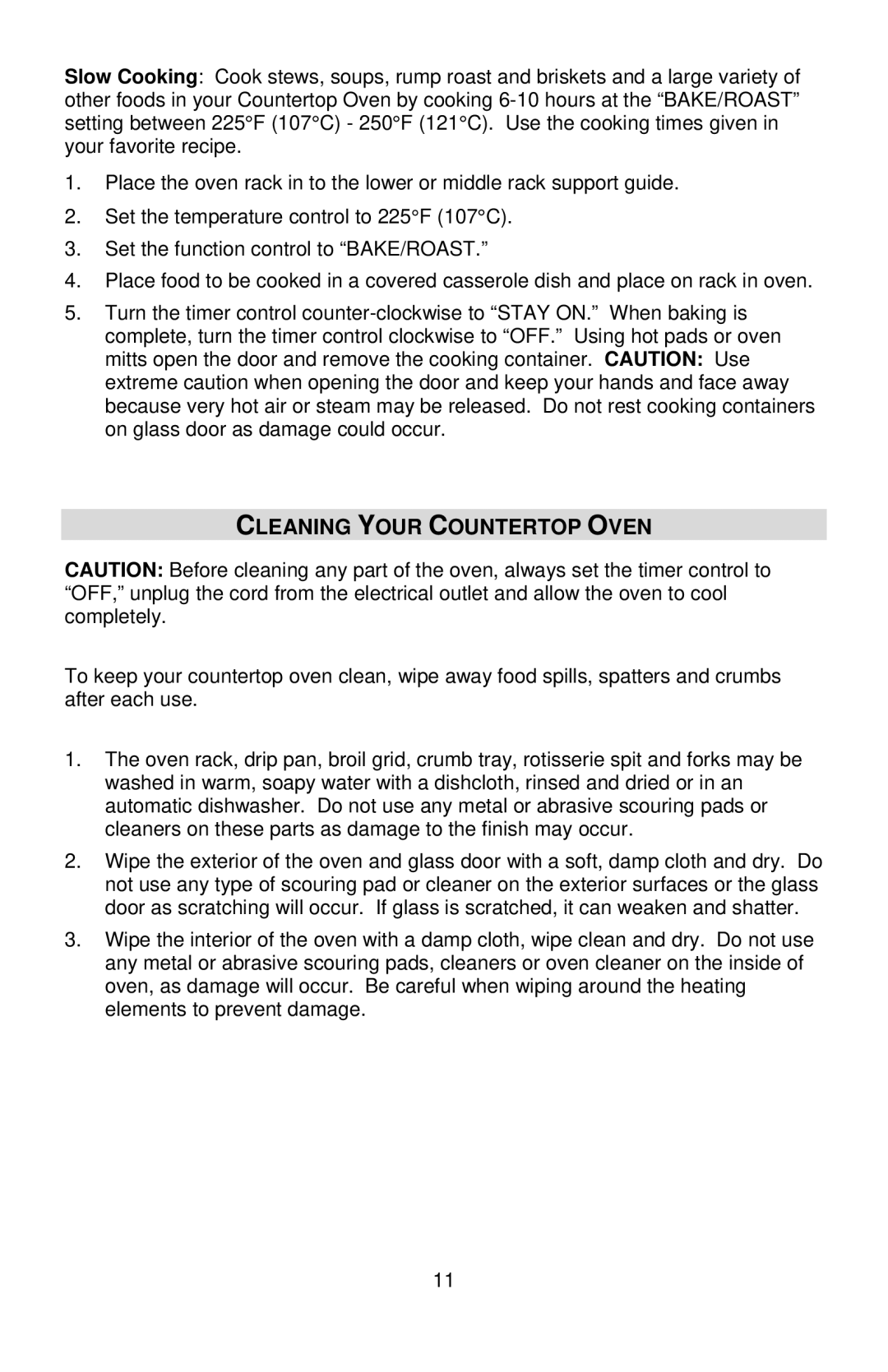 West Bend L5658B instruction manual Cleaning Your Countertop Oven 