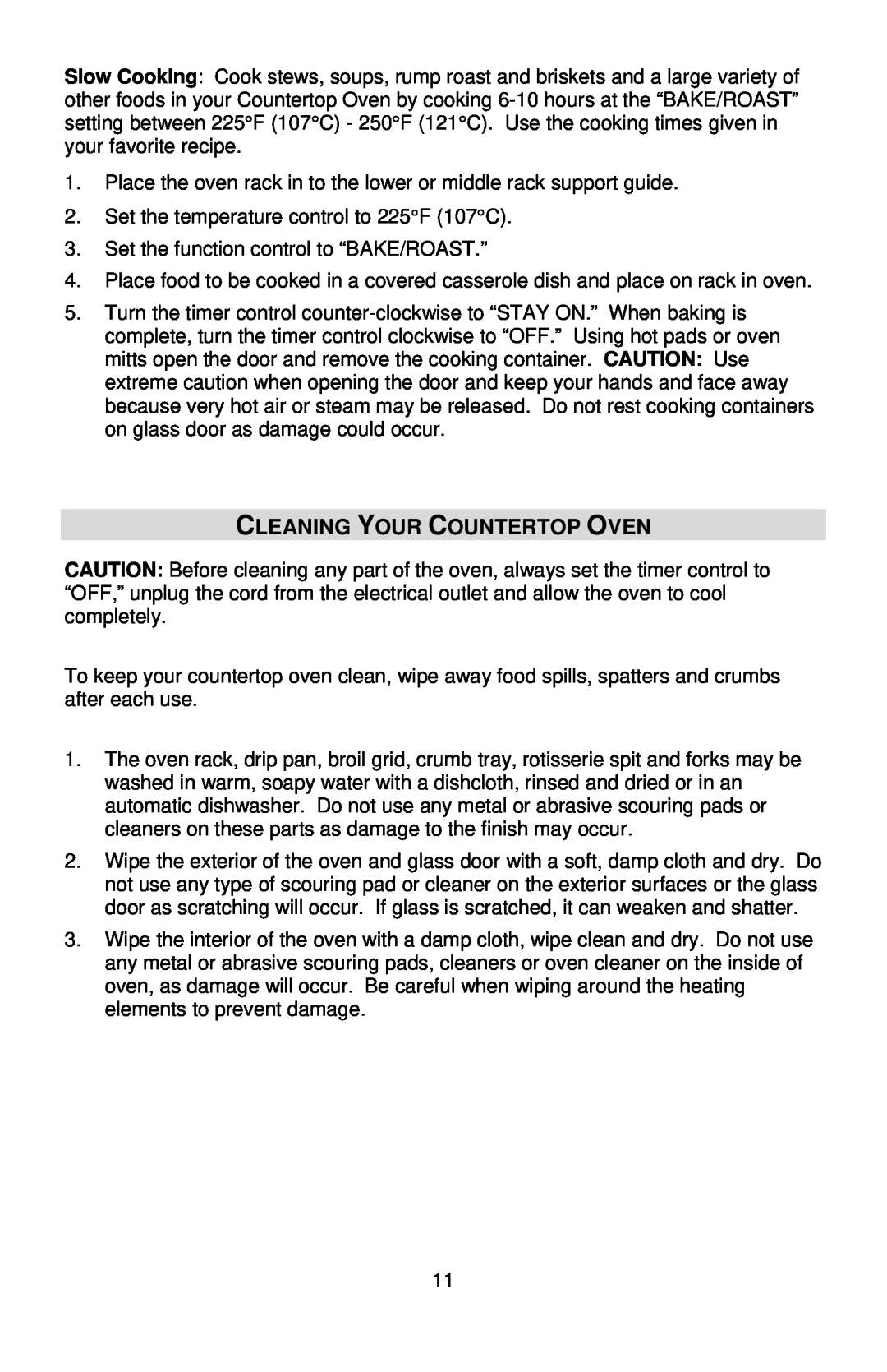 West Bend L5658B instruction manual Cleaning Your Countertop Oven 