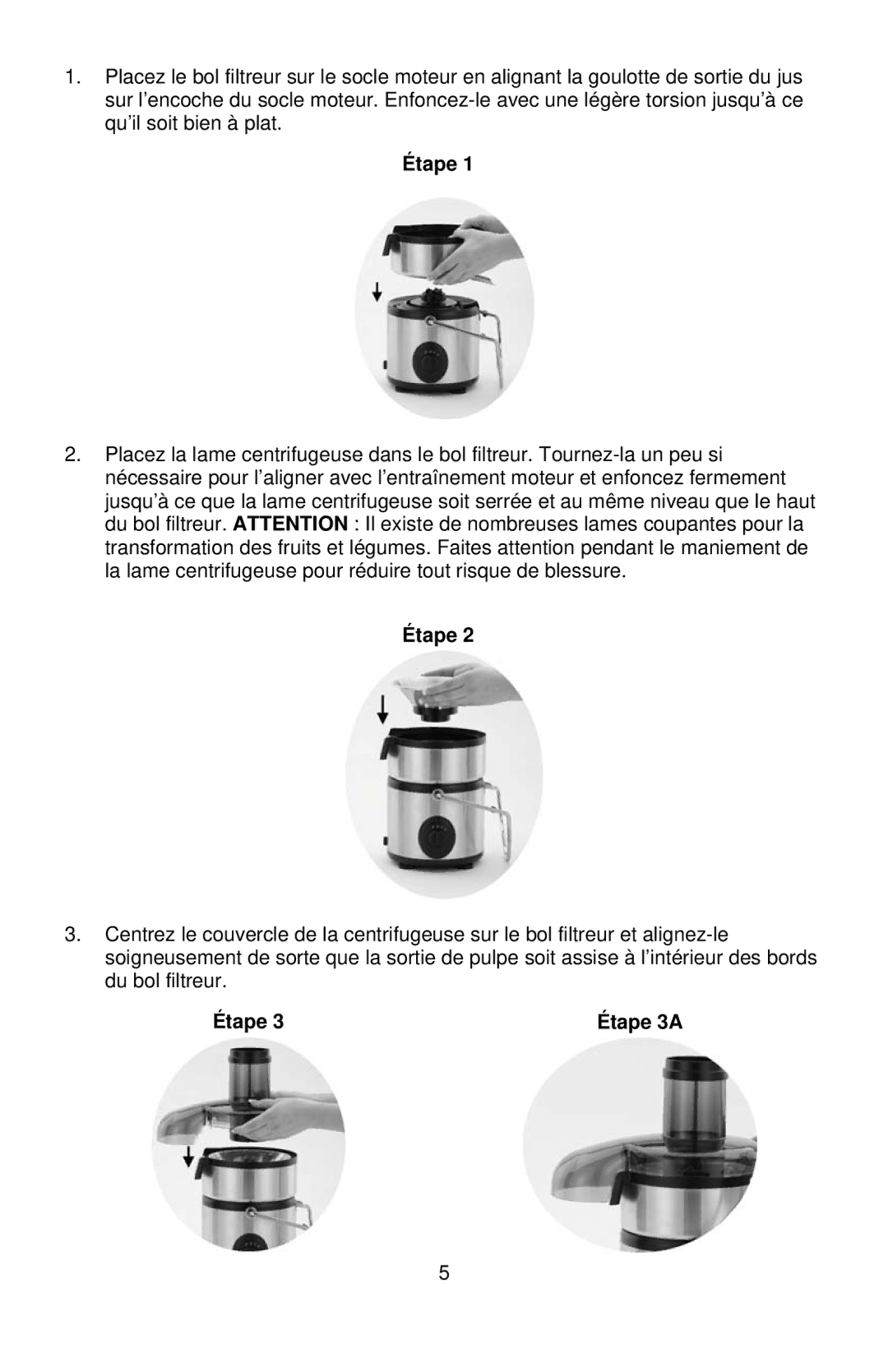 West Bend 7000, L5711A instruction manual Étape Étape 3A 