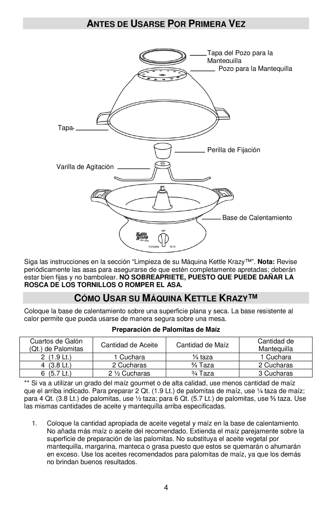 West Bend L5781A Antes DE Usarse POR Primera VEZ, Cómo Usar SU Máquina Kettle Krazy, Preparación de Palomitas de Maíz 