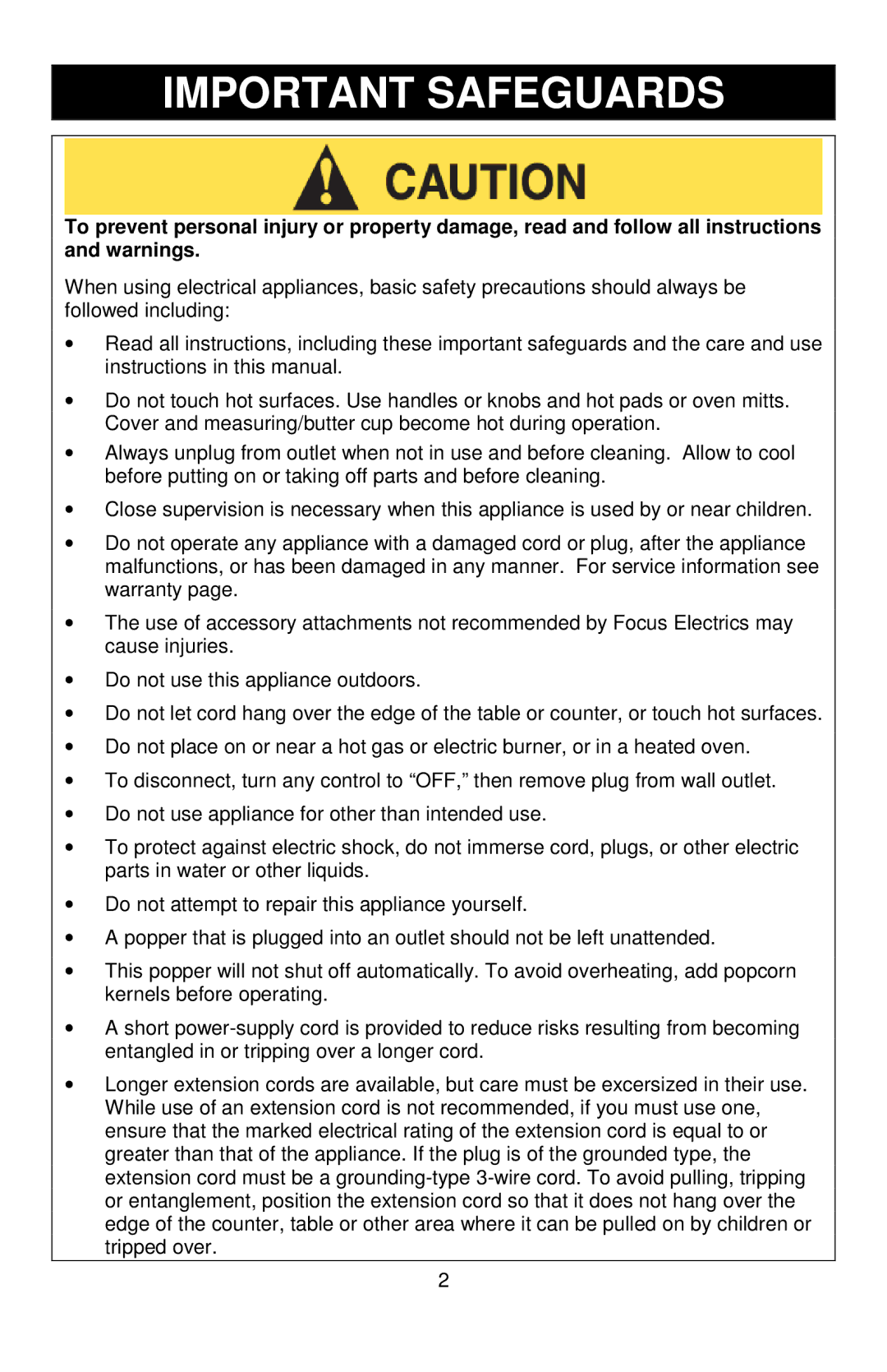 West Bend L5792B, 82416 instruction manual Important Safeguards 