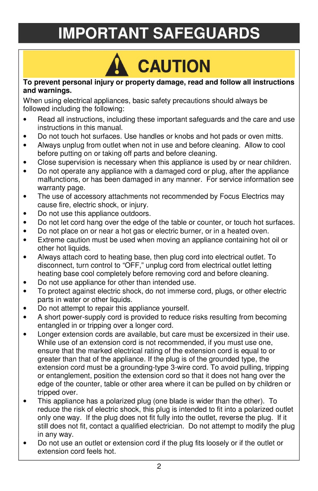 West Bend L5803A, 84906 instruction manual Important Safeguards 