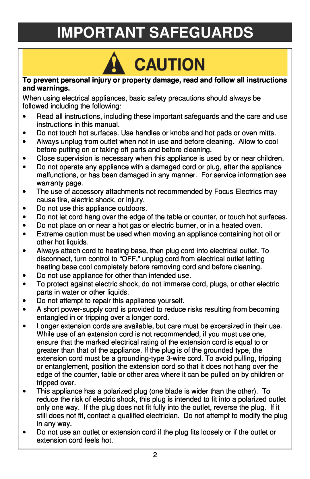 West Bend L5803A, 84906 instruction manual Important Safeguards 