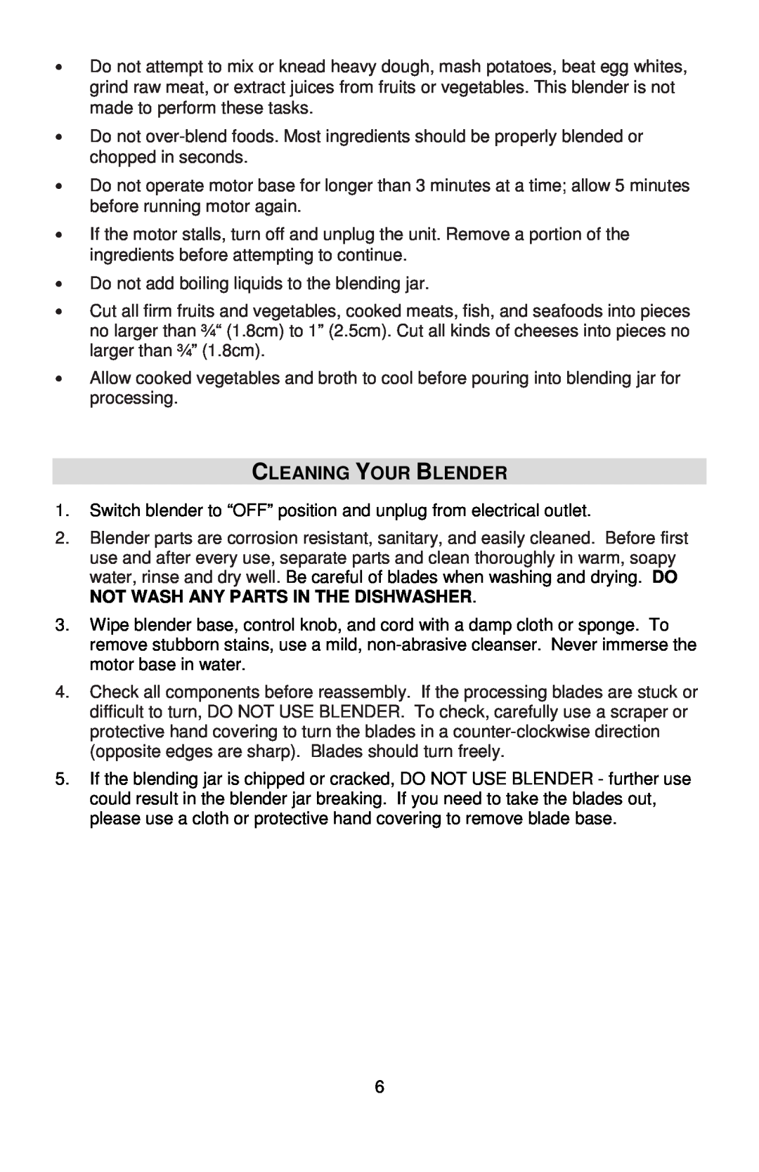 West Bend MCD 289 instruction manual Cleaning Your Blender 