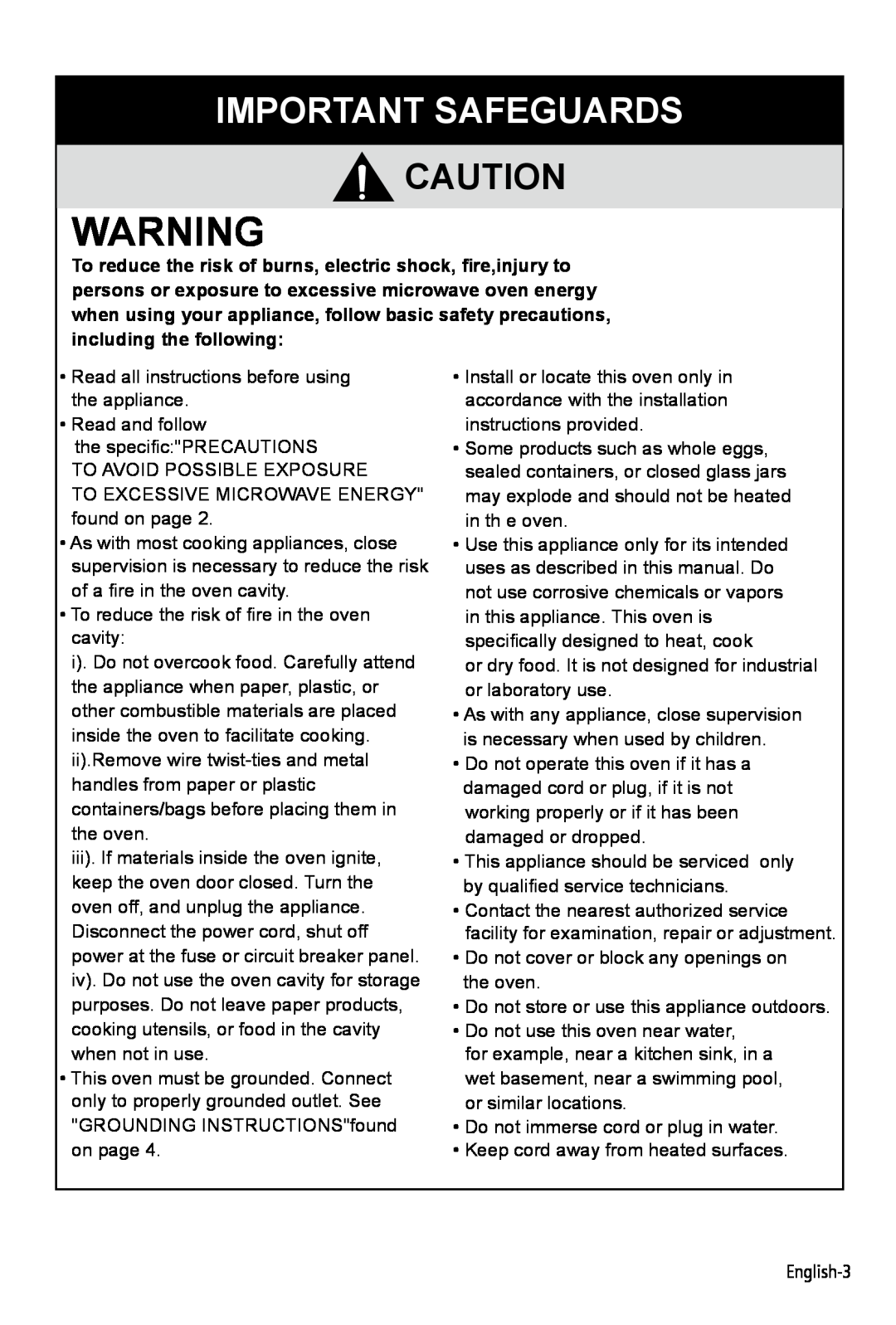 West Bend NJ 07054 instruction manual Important Safeguards 