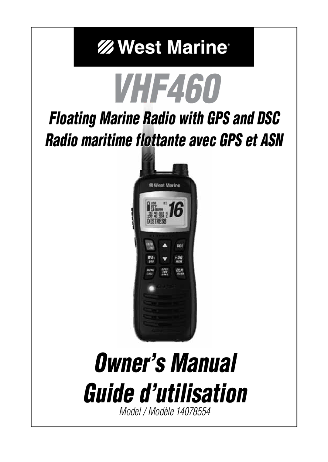 West Marine VHF155 manual VHF460155 