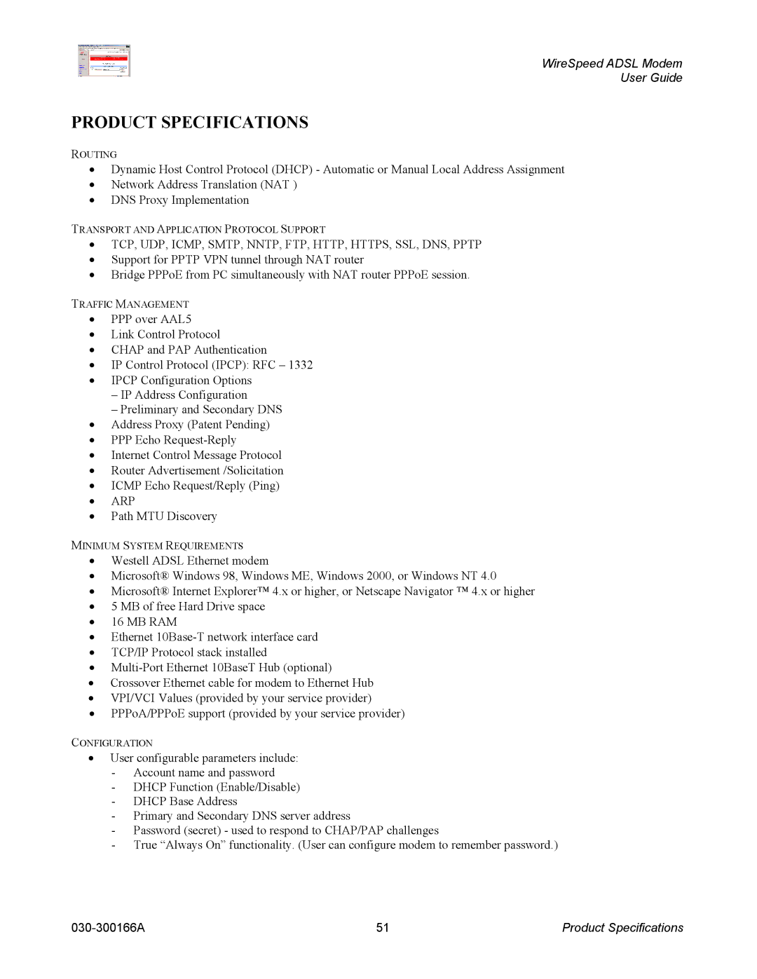 Westell Technologies 030-300166A iii manual Product Specifications, Arp 