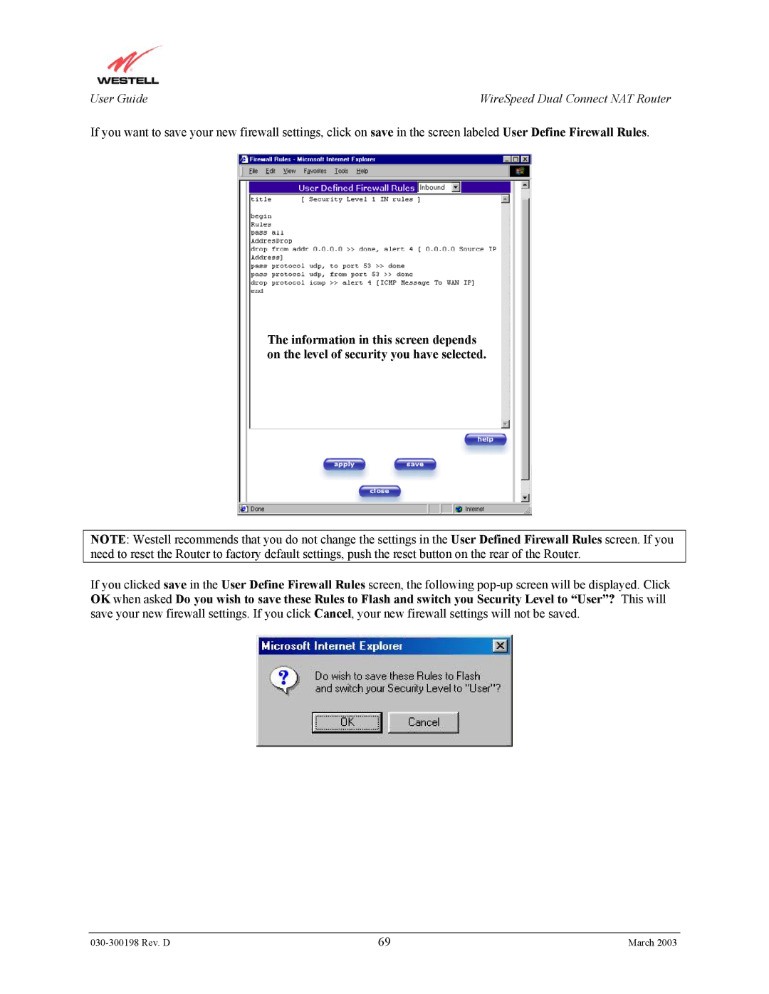 Westell Technologies 2100 manual User Guide 