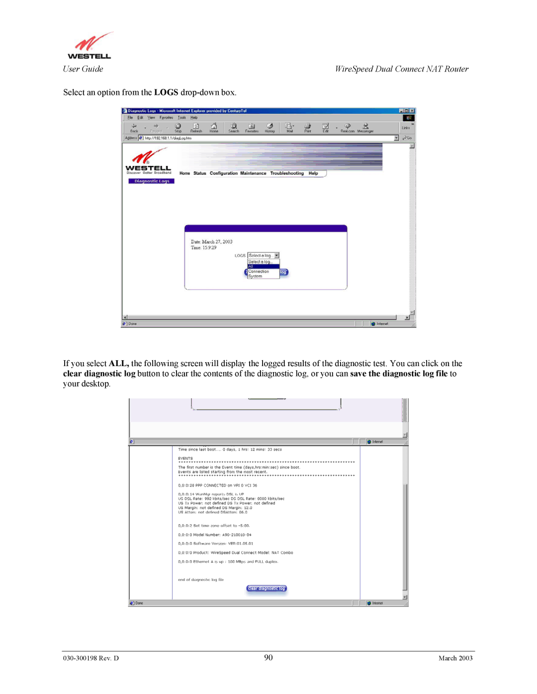 Westell Technologies 2100 manual User Guide 