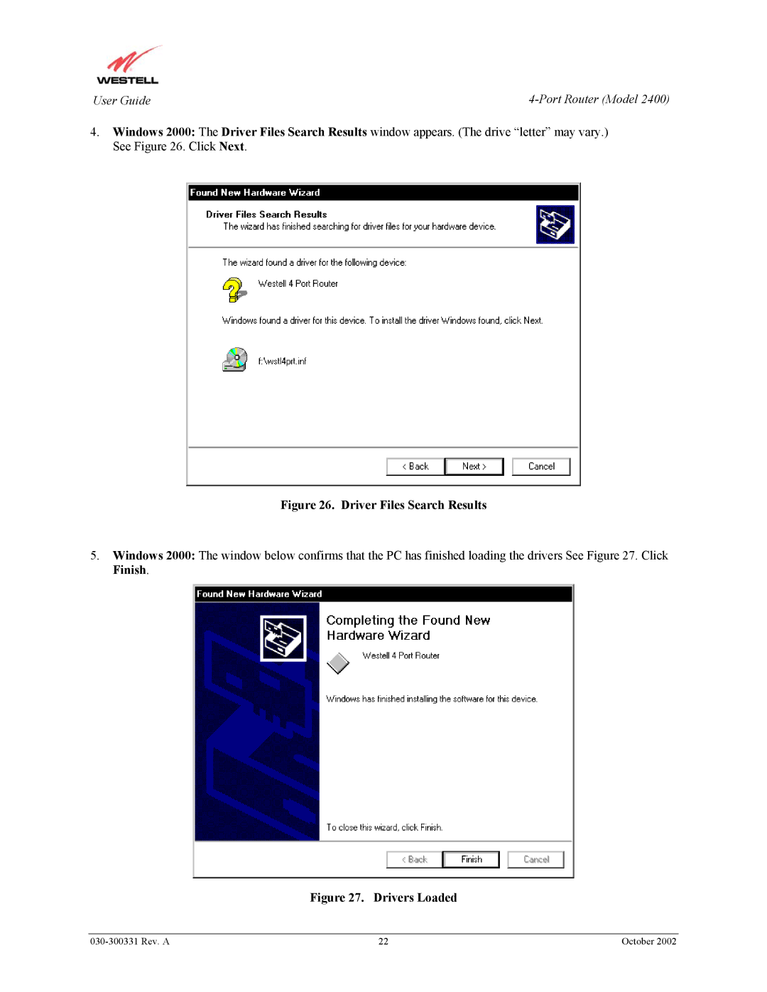 Westell Technologies 2400 manual Driver Files Search Results 