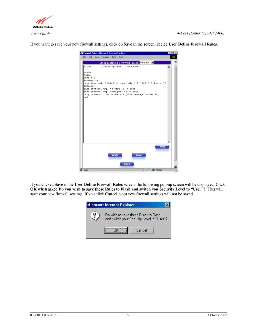 Westell Technologies 2400 manual User Guide 