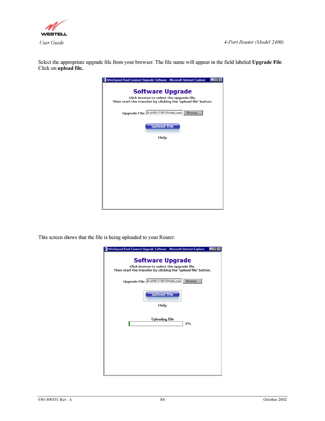 Westell Technologies 2400 manual User Guide 