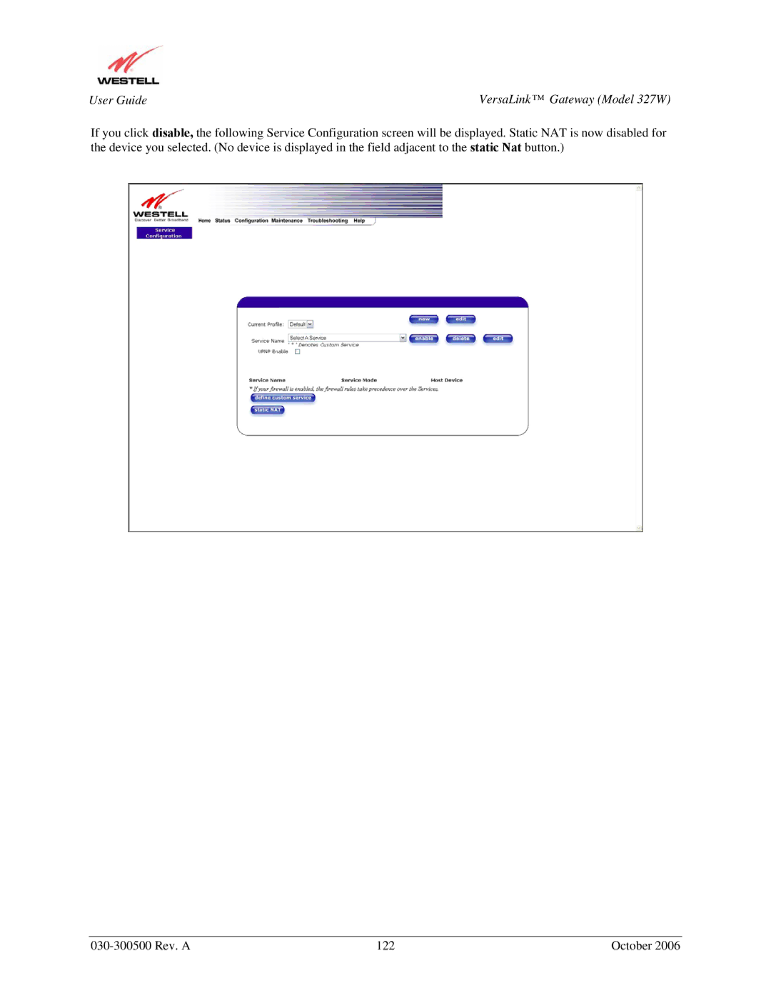 Westell Technologies manual User Guide VersaLink Gateway Model 327W 