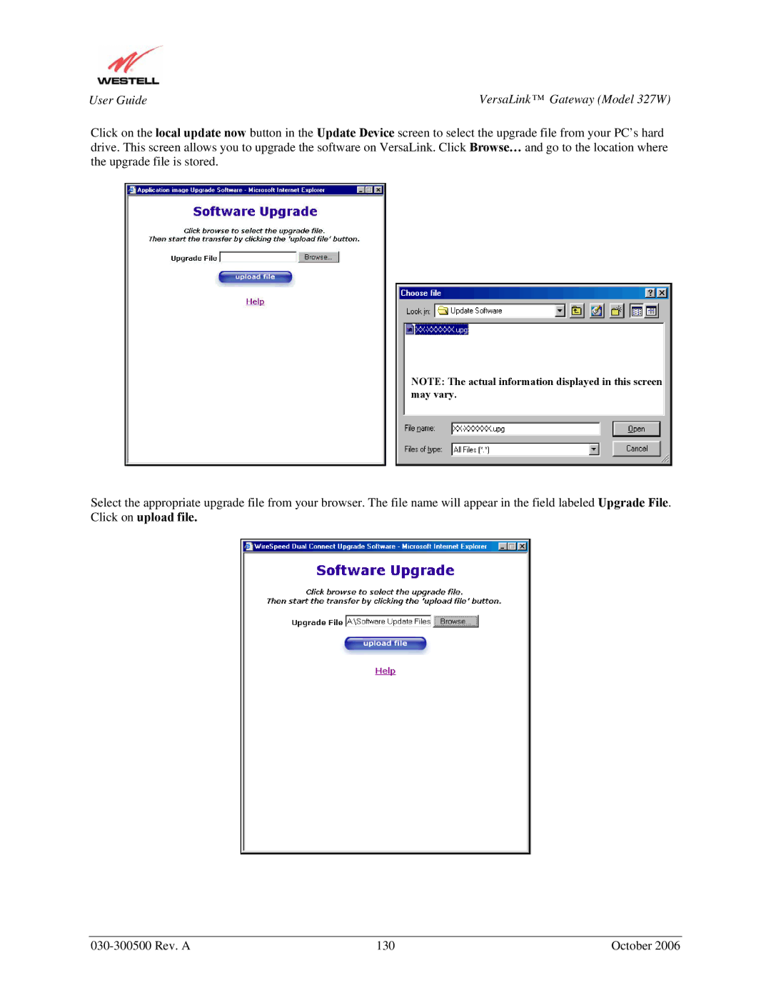 Westell Technologies manual User Guide VersaLink Gateway Model 327W 