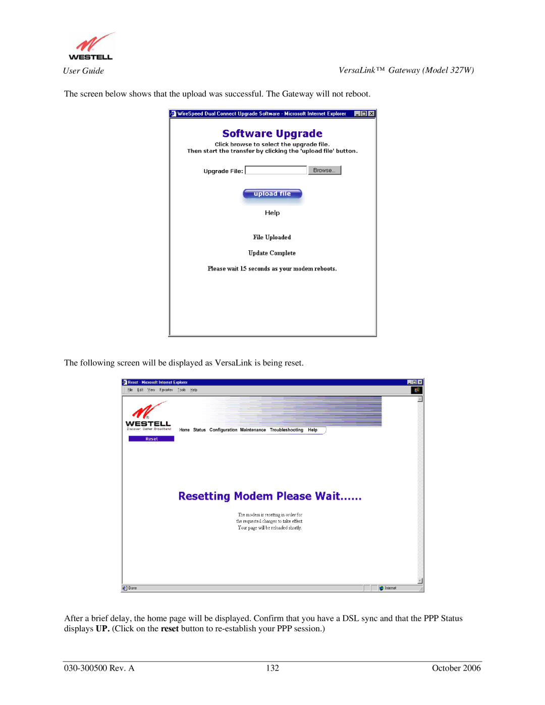 Westell Technologies manual User Guide VersaLink Gateway Model 327W 