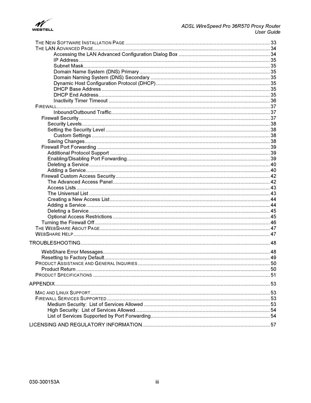 Westell Technologies 36R570 manual User Guide 