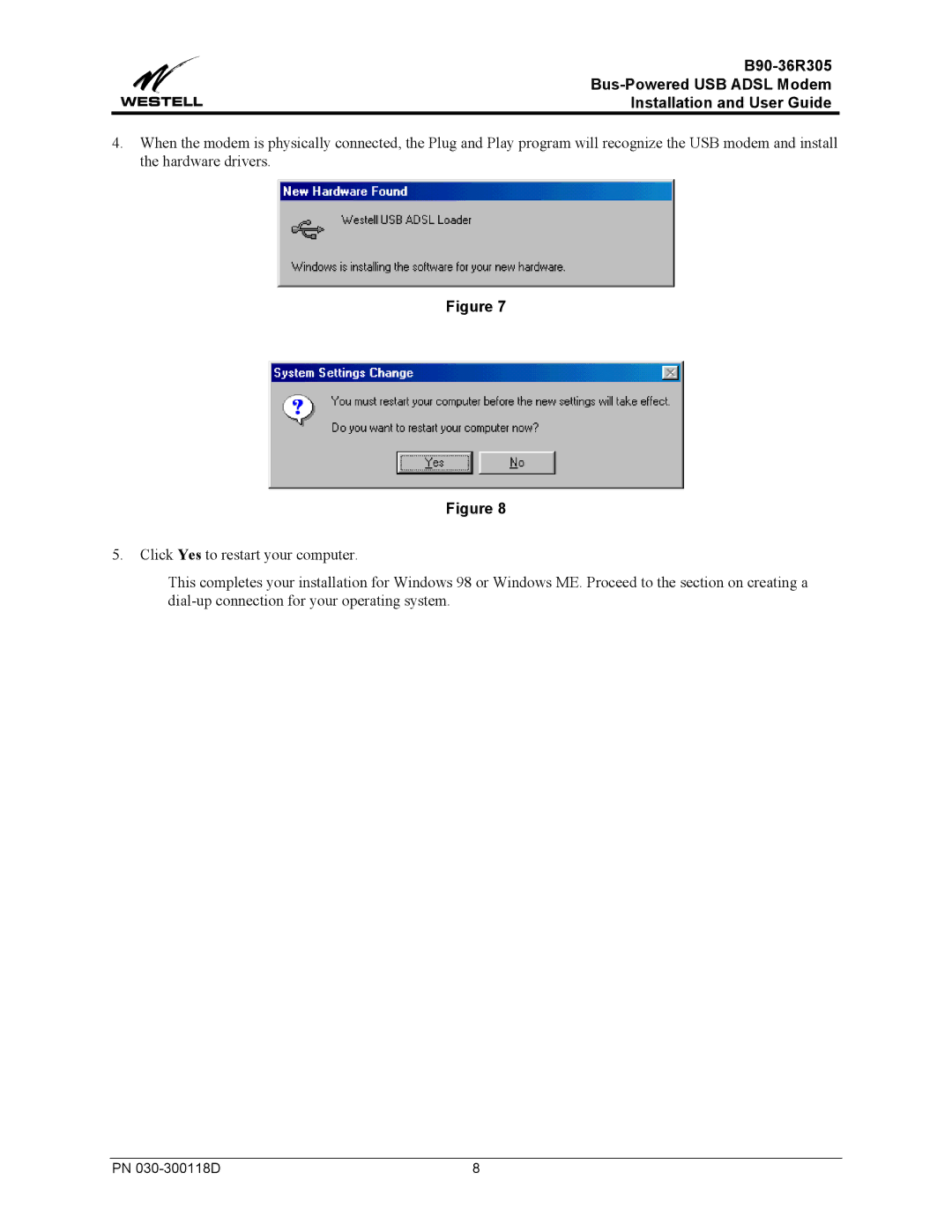 Westell Technologies B90-36R305 manual PN 030-300118D 