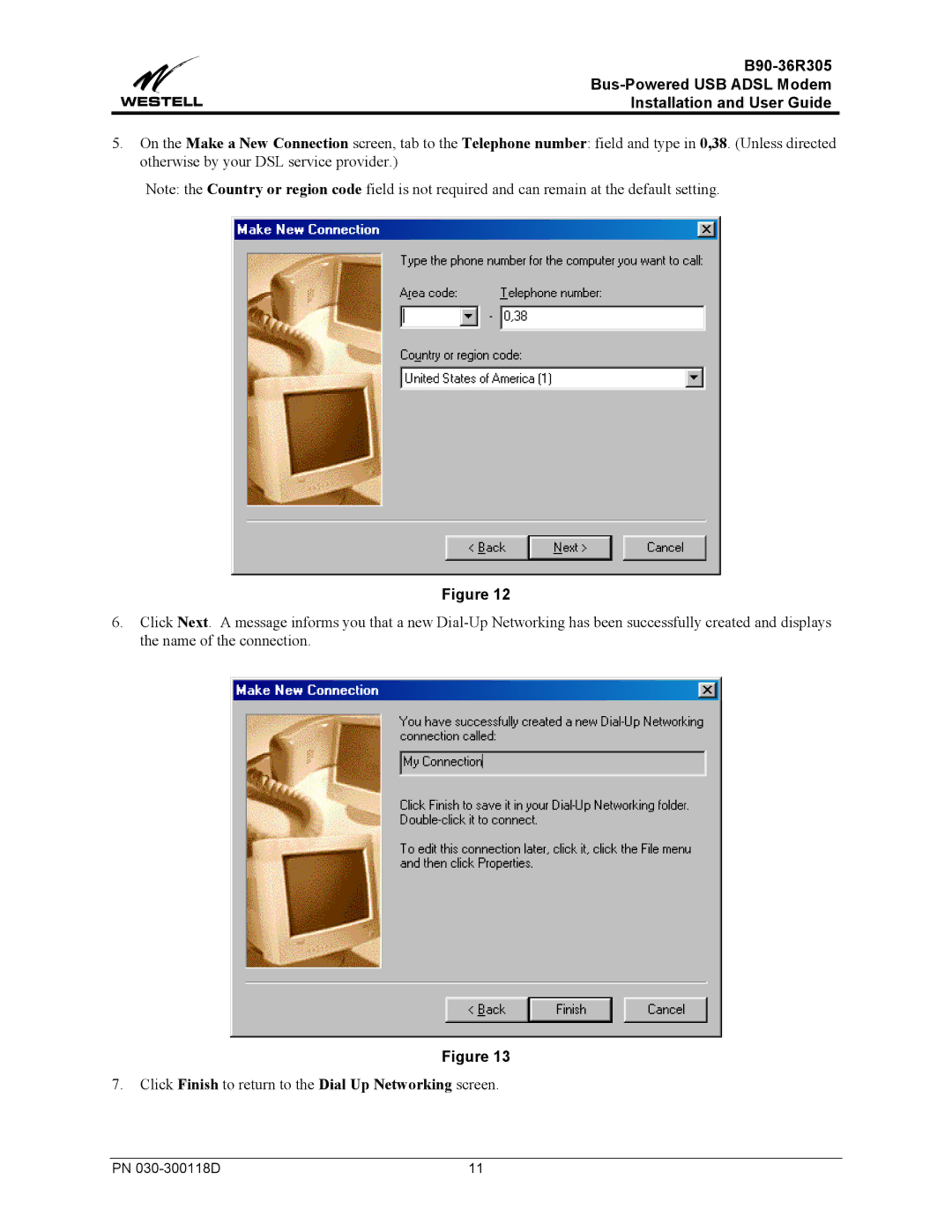 Westell Technologies B90-36R305 manual PN 030-300118D 