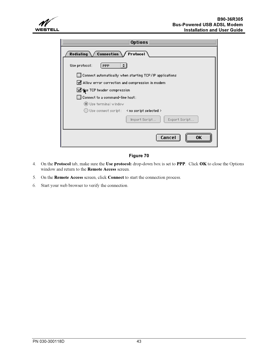 Westell Technologies B90-36R305 manual PN 030-300118D 