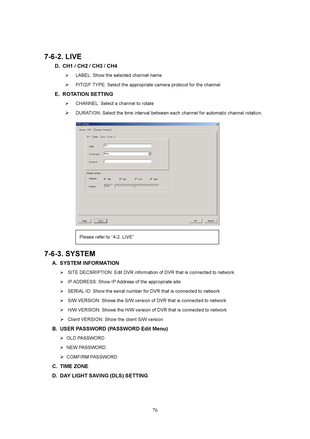 Western Digital 4CH TRIPLEX specifications Live, CH1 / CH2 / CH3 / CH4 