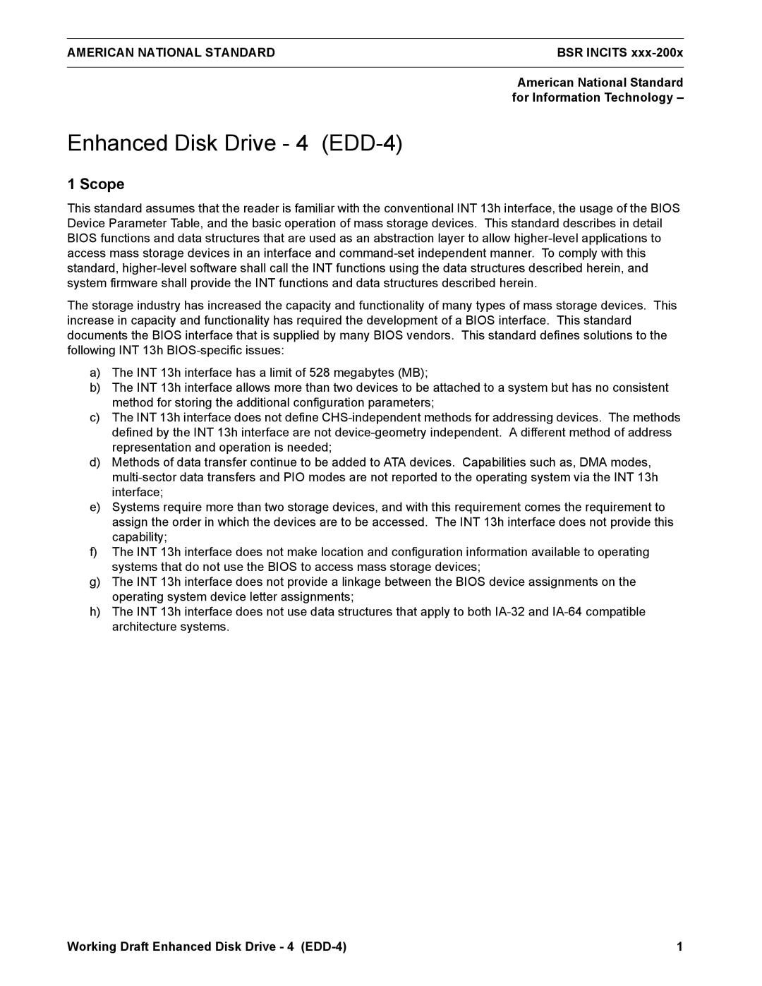 Western Digital T13/2132-D manual Scope, BSR Incits, American National Standard for Information Technology 