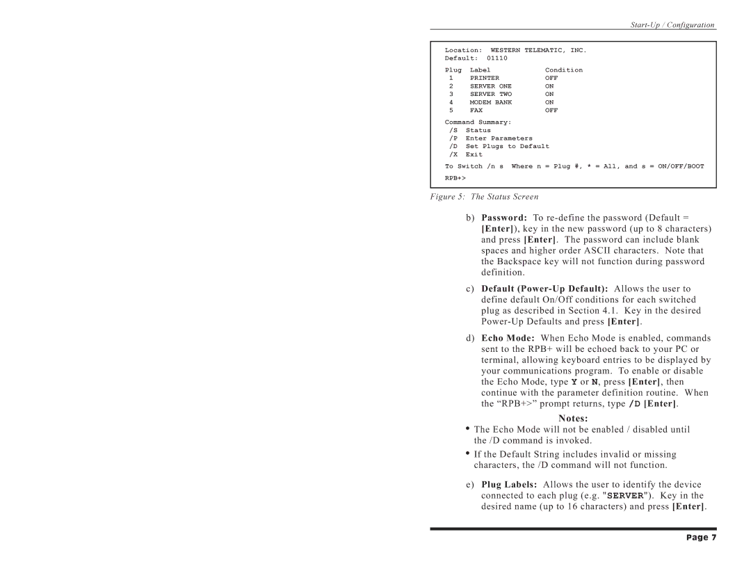 Western Telematic 12651 manual 