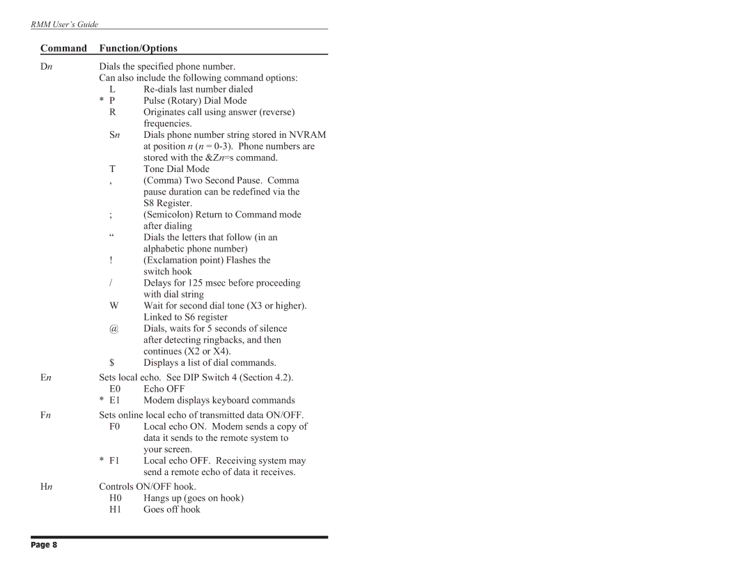 Western Telematic Data/FaxModem manual Dials the specified phone number 