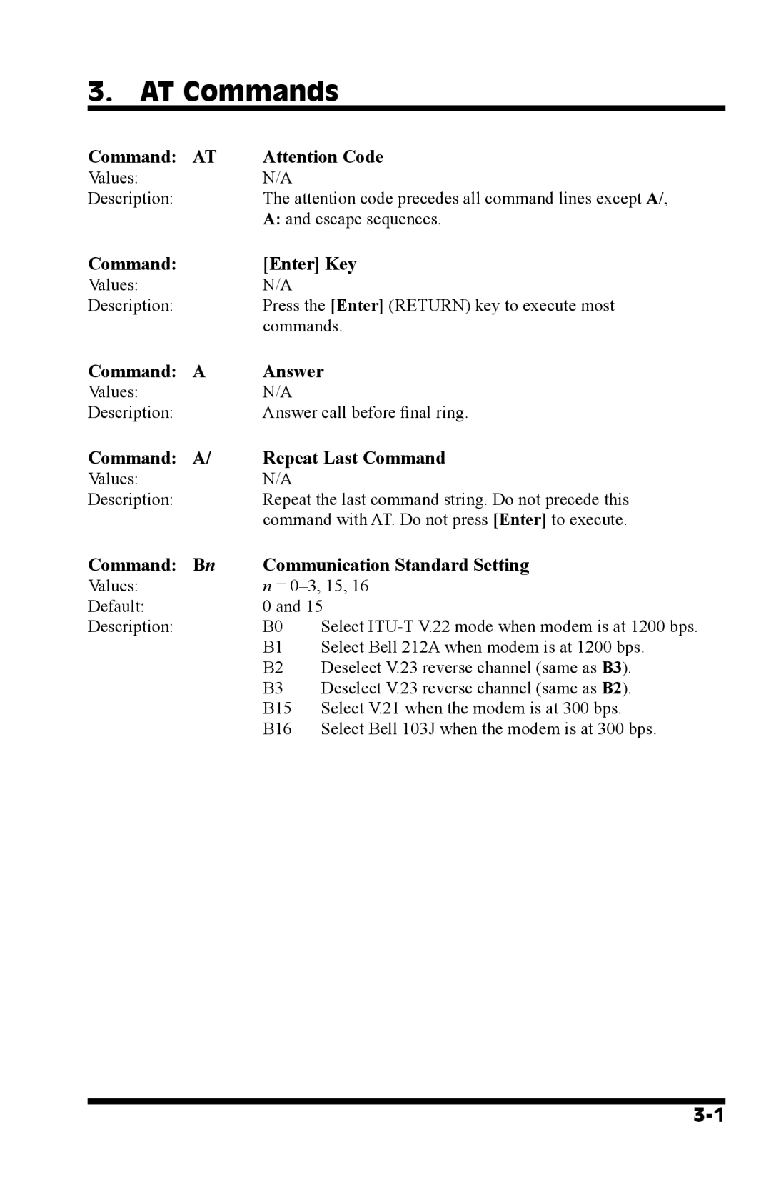 Western Telematic MT5634, MT9234 manual AT Commands 