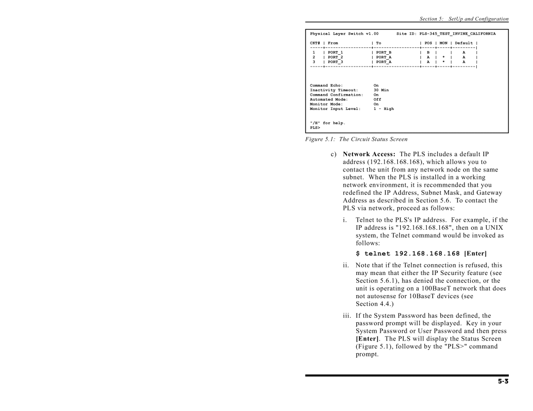 Western Telematic PLS-345 manual SetUp and Configuration 